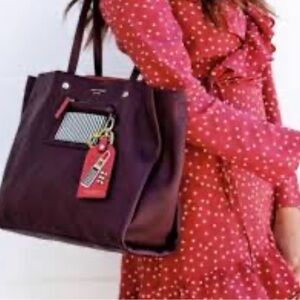 Henri Bendel Burgundy Shoulder Bag